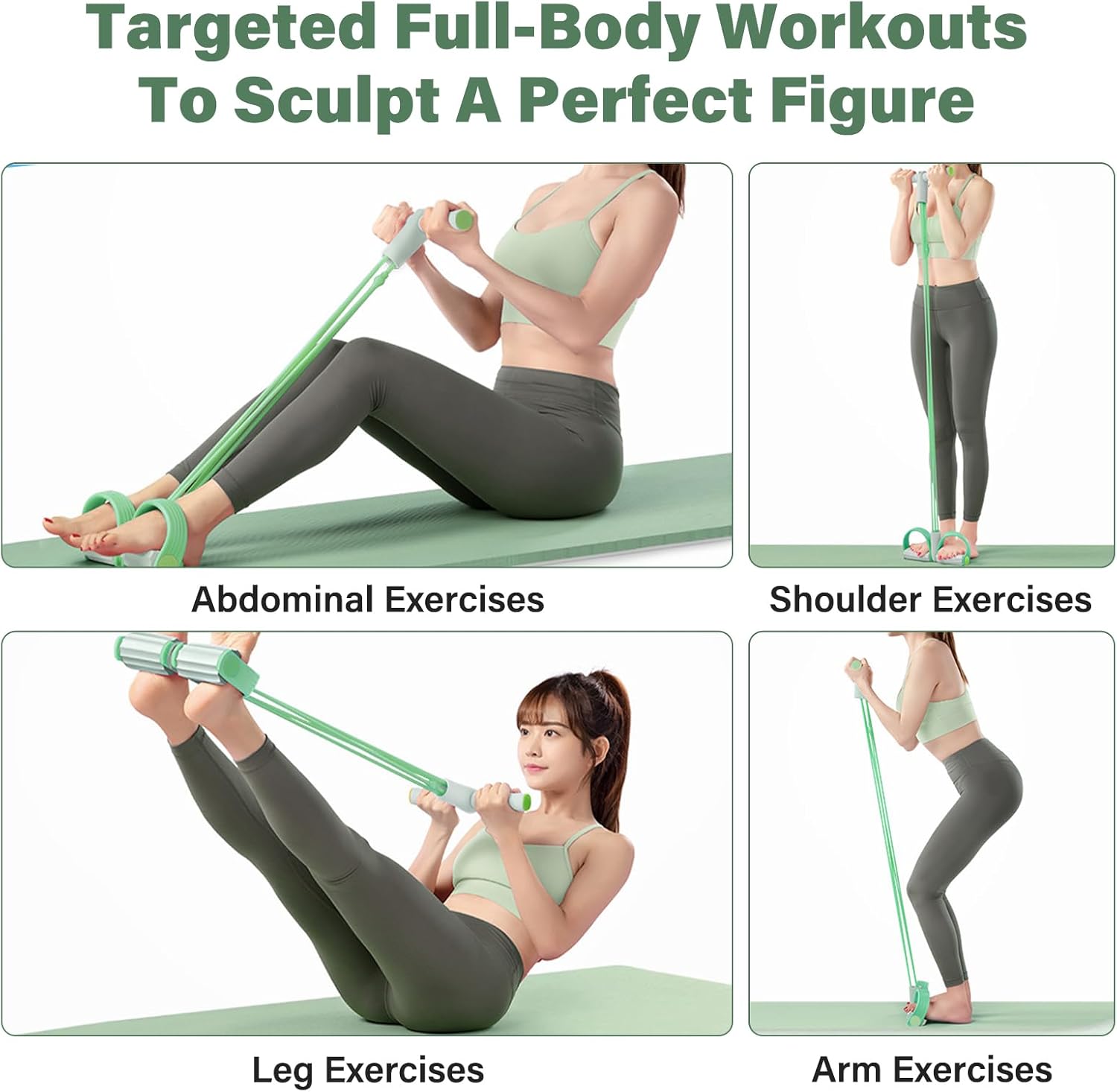 6개 튜브형 천연 고무 페달 저항 밴드(손잡이 포함)  - Yoga Pedal Puller Fitness Equipment 리뷰 및 가격