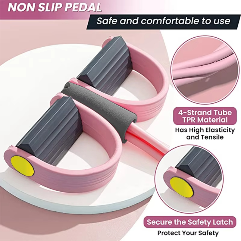 4튜브 요가 페달 풀러 저항 밴드 탄성 풀 로프 복부  - Yoga Pedal Puller Fitness Equipment 리뷰 및 가격