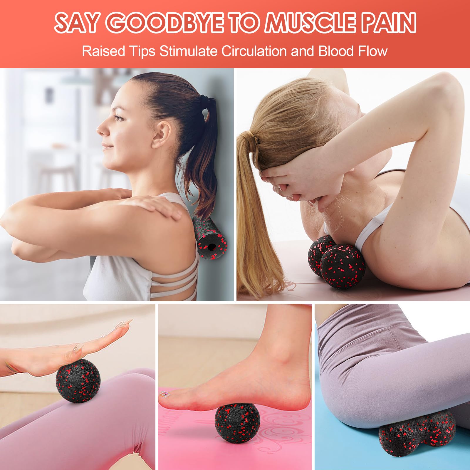 중공 요가 롤러 마사지 땅콩 공 세트 허리 통증 다리를 - Yoga Fitness Ball 리뷰 및 가격