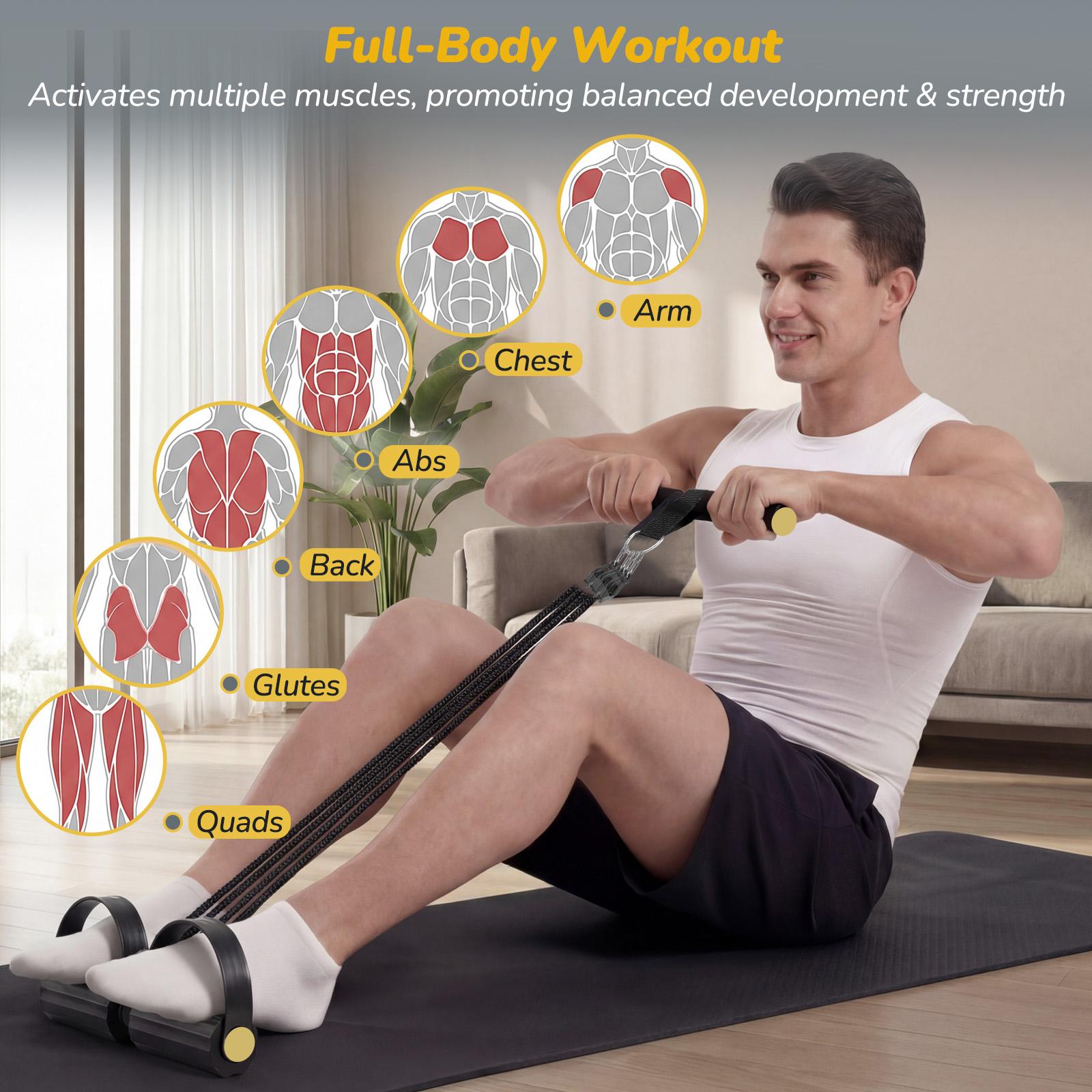 업그레이드된 4튜브 풋 페달 저항 밴드(손잡이 포함), - Yoga Pedal Puller Fitness Equipment 리뷰 및 가격