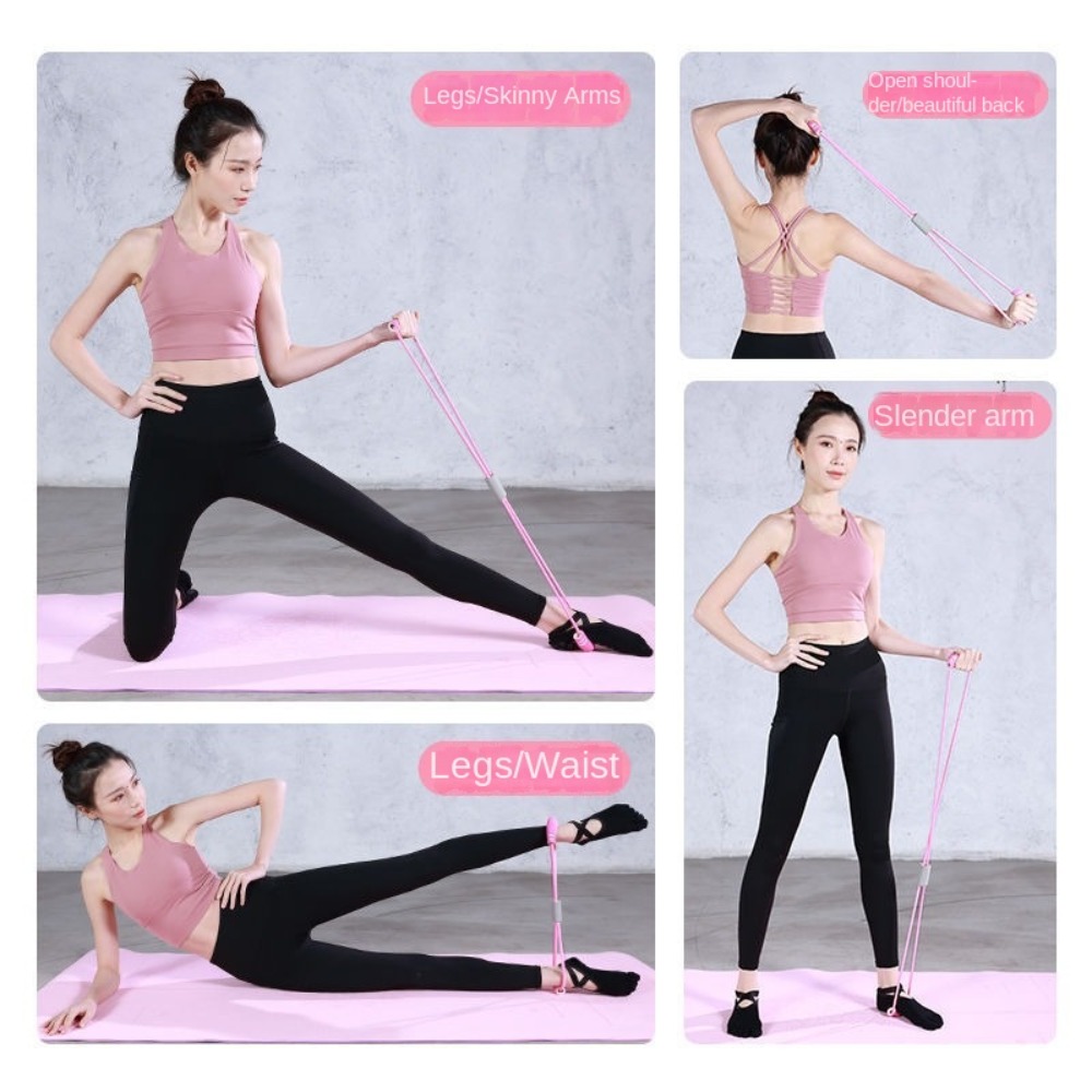 6개 튜브형 저항 밴드 세트 (폼 스포츠 홈 요가 탄성 - Yoga Pedal Puller Fitness Equipment 리뷰 및 가격