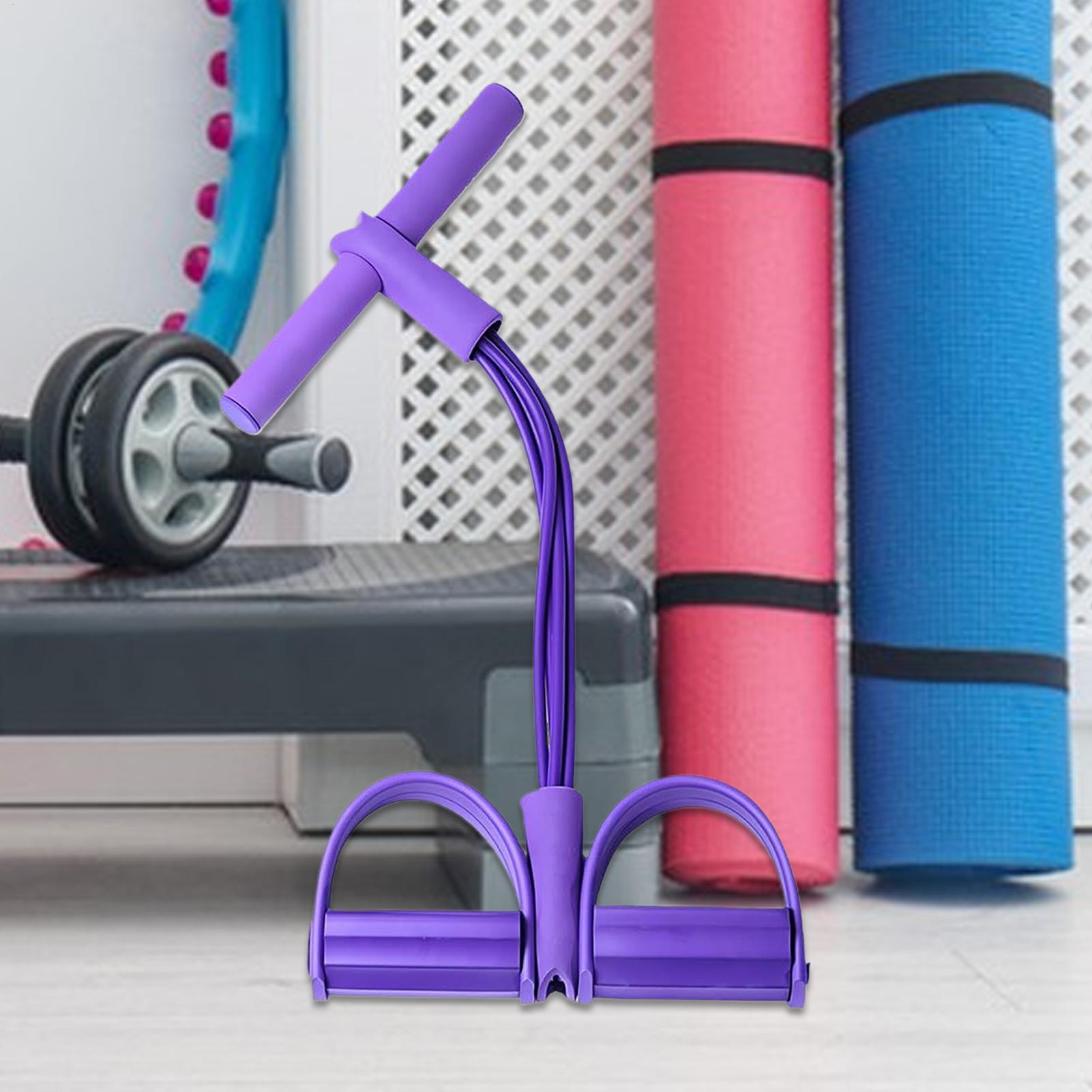저항 밴드 4 튜브 요가 페달 풀러 저항 밴드 탄성 풀 - Yoga Pedal Puller Fitness Equipment 리뷰 및 가격